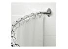 Zenna Home 35603SS06/35601SS Shower Rod, 60 to 72 in L Adjustable, 1 in Dia Rod, Aluminum, Chrome