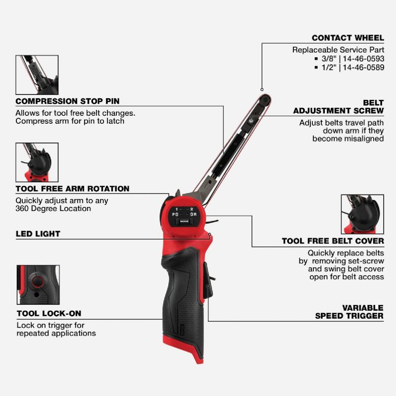 Milwaukee M12 FUEL 1/2 In. Cordless Bandfile - Tool Only