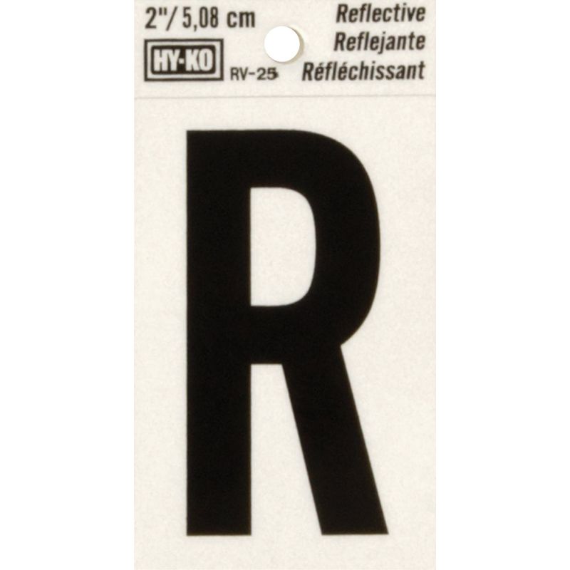 Hy-Ko 2 In. Reflective Letters Black, Reflective (Pack of 10)