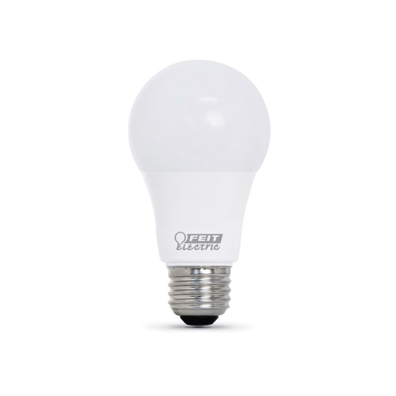 Feit Electric OM40/930CA10K/4 LED Bulb, General Purpose, A19 Lamp, 40 W Equivalent, E26 Lamp Base, Bright White Light