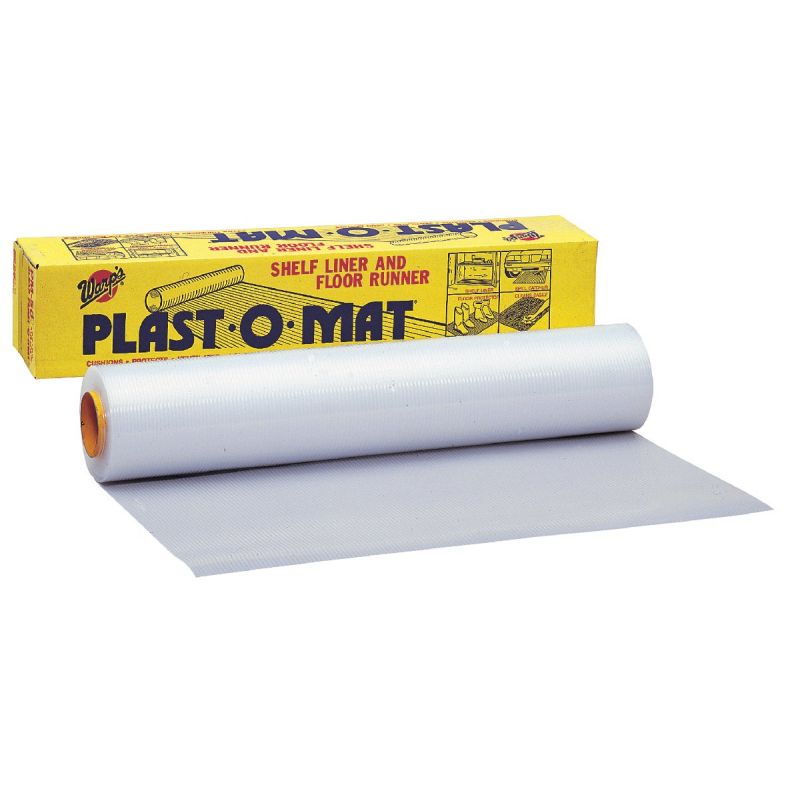 Warp&#039;s Plast-O-Mat Floor Runner/Carpet Protector White, Ribbed