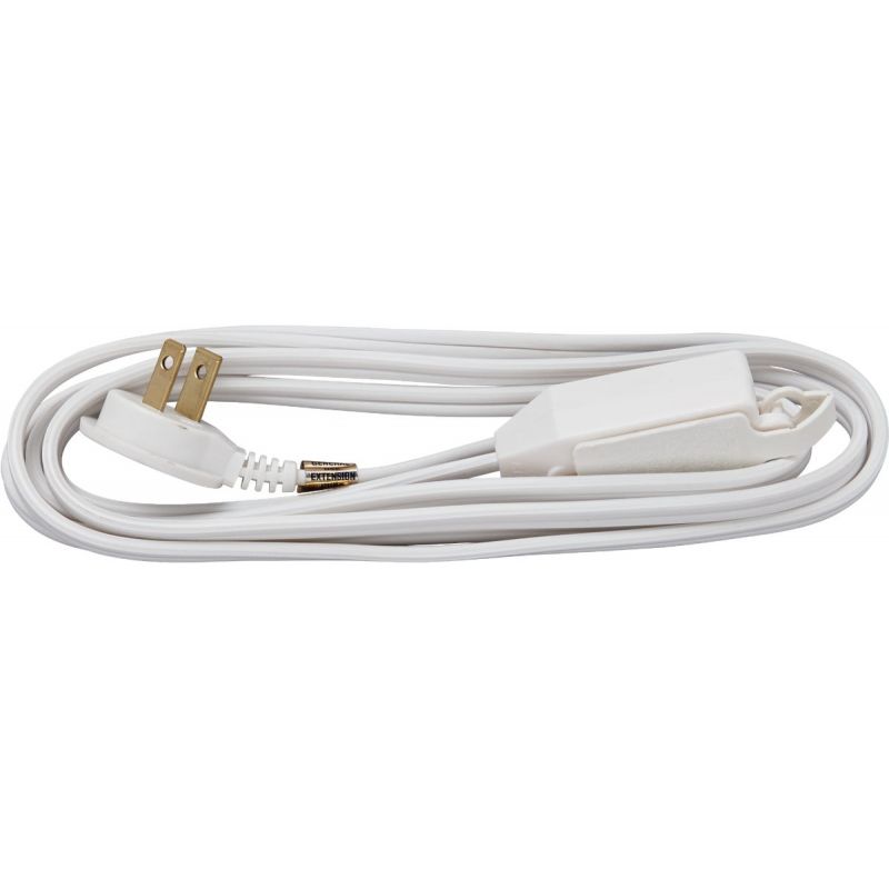 Do it Best 16/2 Flat Plug Extension Cord White, 13