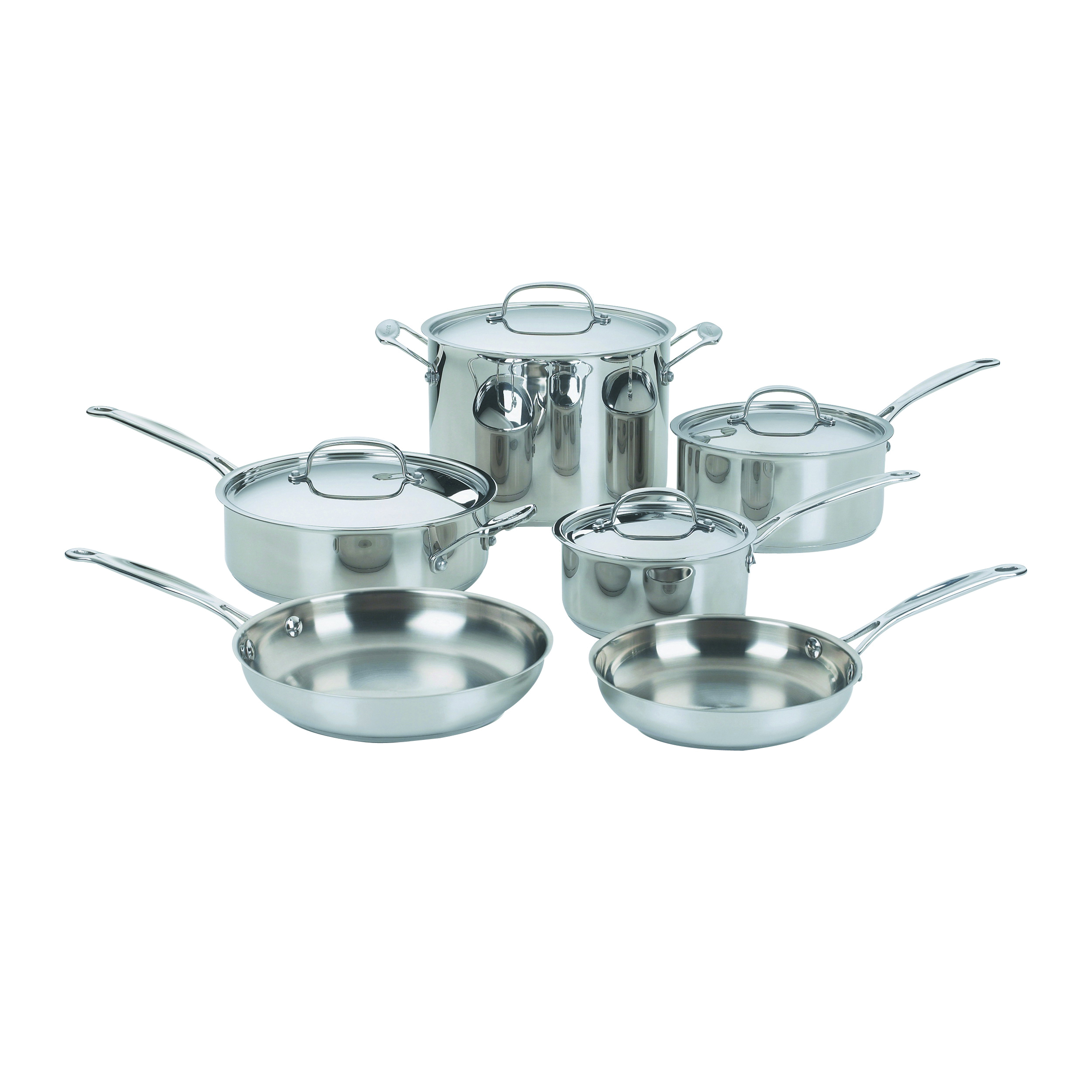 Cuisinart 744-24 Stock Pot with Lid, 6 qt Capacity, Aluminum/Stainless  Steel, Polished Mirror