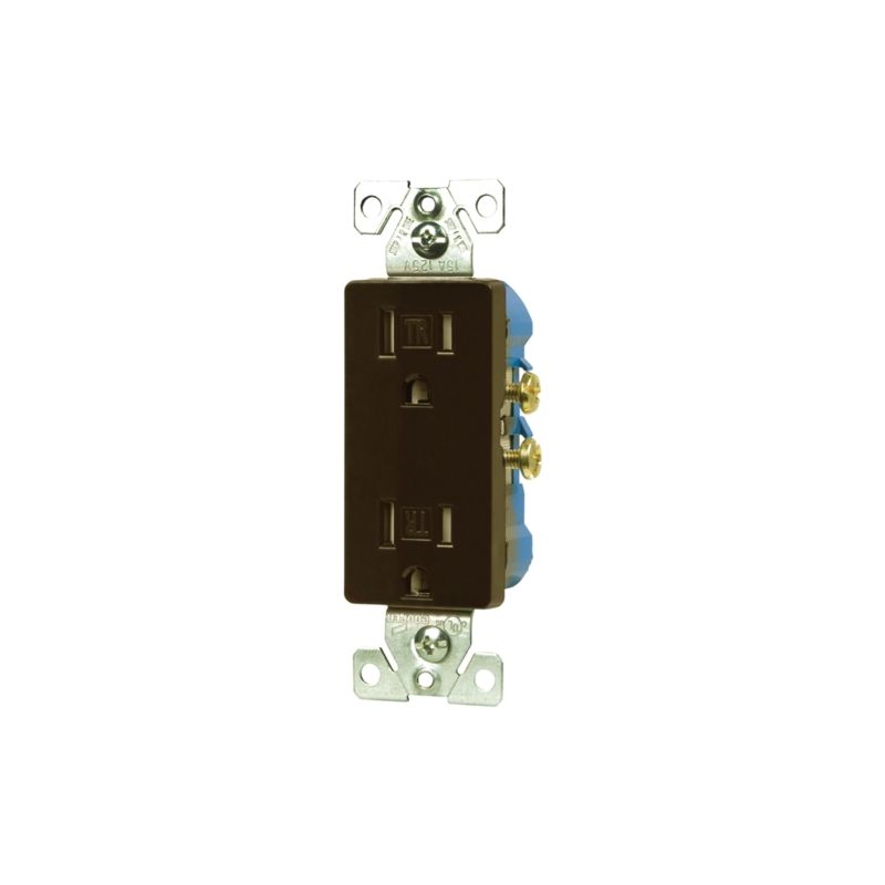 Eaton Wiring Devices TR1107RB-SP-L Duplex Receptacle, 2 -Pole, 15 A, 125 V, Push-in, Side Wiring, NEMA: 5-15R Oil Rubbed Bronze
