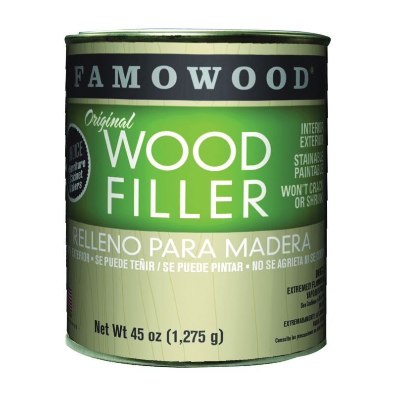 Famowood 36011126 Original Wood Filler, Liquid, Paste, Natural/Tupelo, 45 oz, Can Natural/Tupelo (Pack of 12)