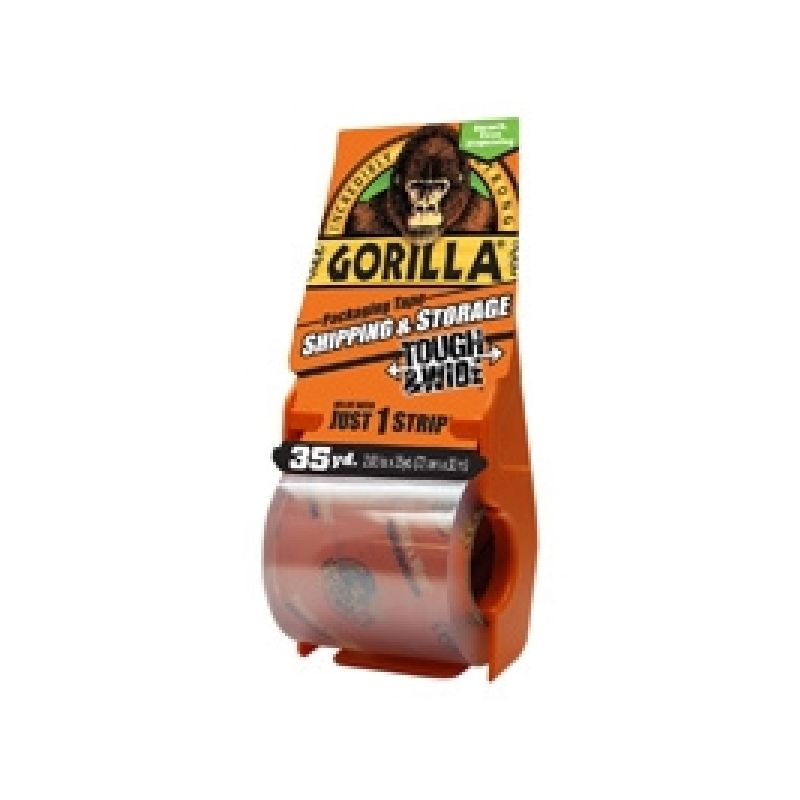 Gorilla 6145002 Packaging Tape, 35 yd L, 3 in W, Clear Clear