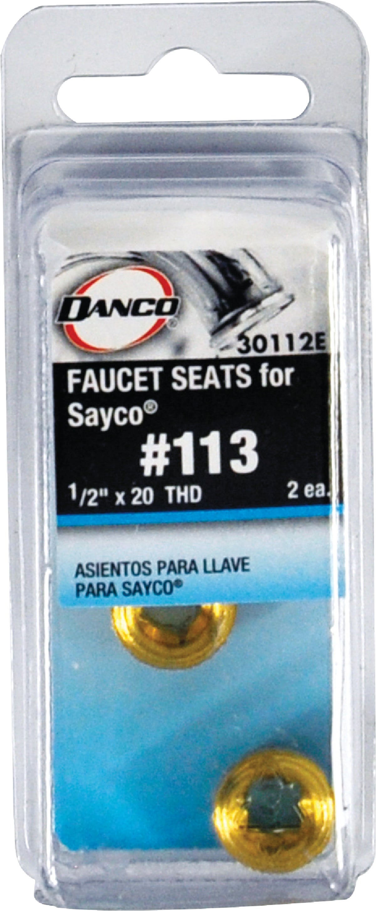 TWO Danco No 113 Seats  For Sayco 1/2" x 5/16" x 20 Thd #30299 QTY DISCOUNT 
