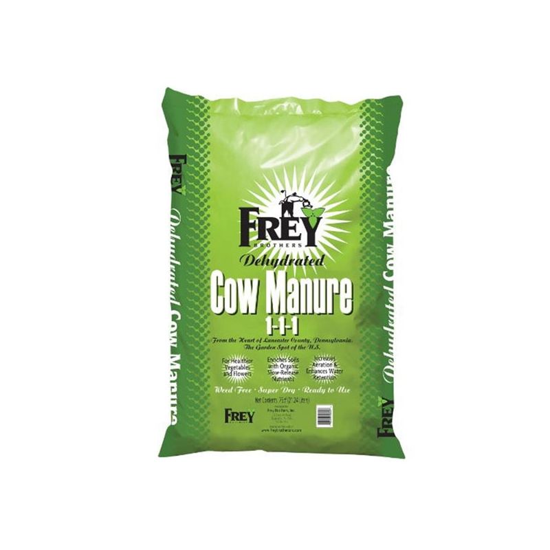 Frey CM3000 Dehydrated Cow Manure, Dark Brown, Earthy Smell, 40 lb Bag Dark Brown