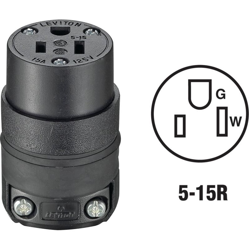Do it Rough Use Cord Connector Black, 15