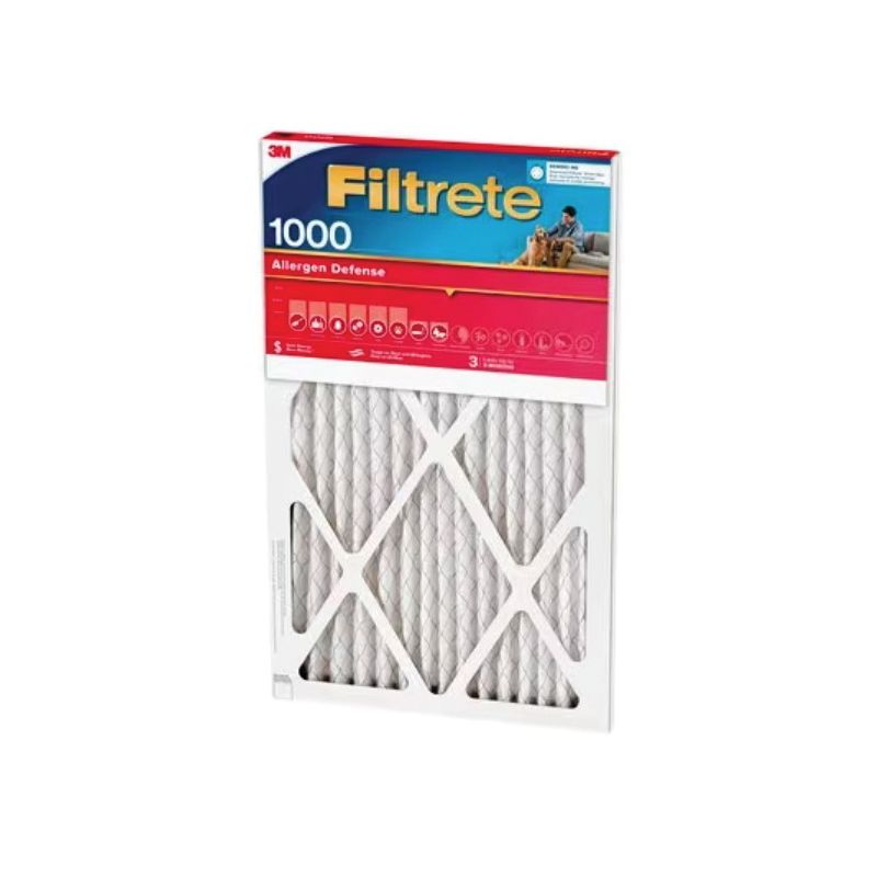 Filtrete Allergen Defense NADP00-2IN-4 Air Filter, 20 in L, 16 in W, 11 MERV, 1000 MPR, Polypropylene Frame