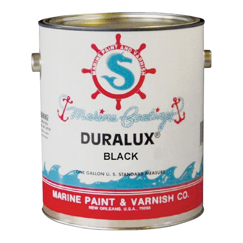 Duralux M722-1 Marine Enamel, High-Gloss, Black, 1 gal Can Black