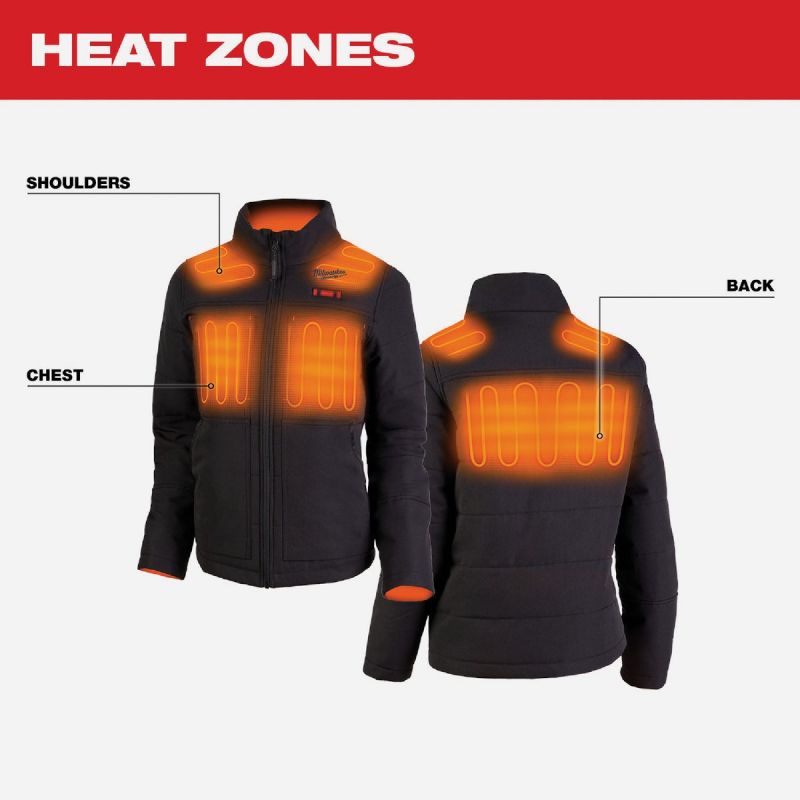 Milwaukee M12 Women&#039;s Cordless Heated Jacket Kit XL, Black