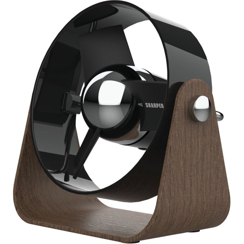 Vornado Sharper Image USB Saddle Desk Fan Small, Black/Chrome