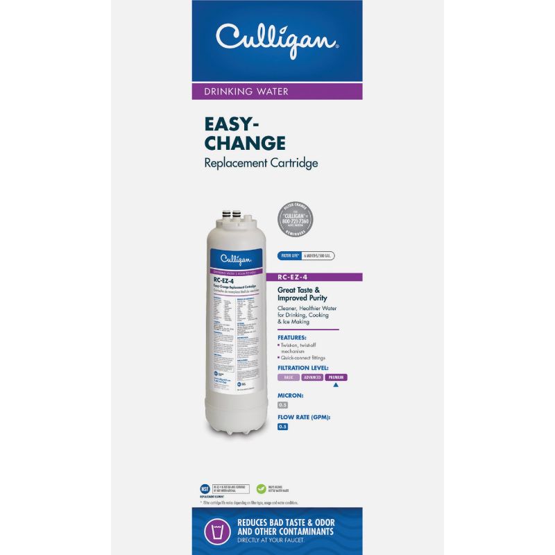 Culligan Easy-Change 4 Icemaker &amp; Refrigerator Water Filter Cartridge