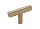 Amerock Bar Pulls Series BP19009BBZ Cabinet Knob, 1-3/8 in Projection, Carbon Steel, Golden Champagne 1-15/16 In L X 1/2 In W, Contemporary