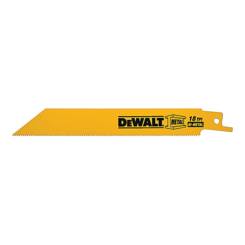 DeWALT DW4811-2 Reciprocating Saw Blade, 3/4 in W, 6 in L, 18 TPI Yellow