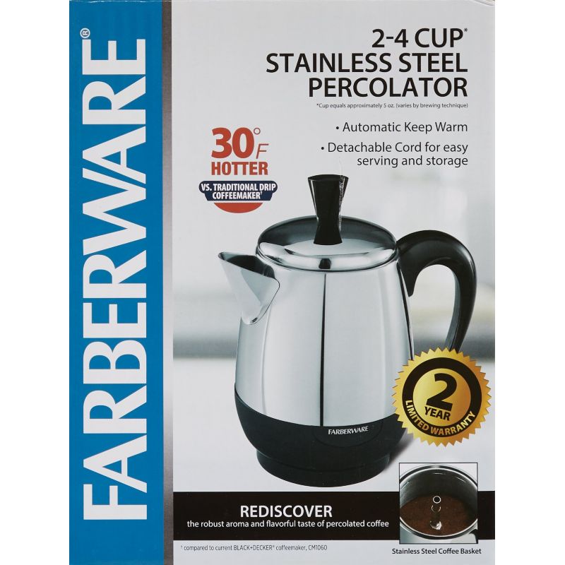 Farberware Stainless Steel Coffee Percolator 2 To 4 Cup