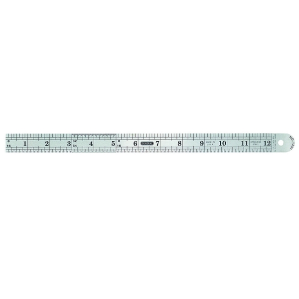 Empire Level BUILT ON TRUST Series Straight Edge Ruler, Metric Graduation,  Aluminum, Silver, 2 in W, 18 in Thick 4010