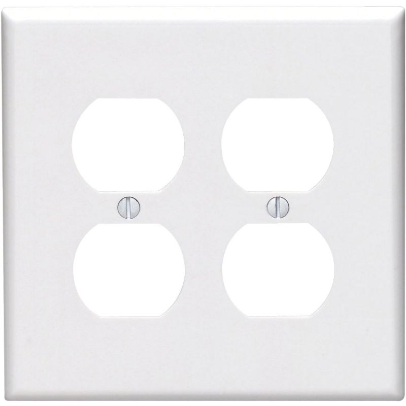 Leviton Mid-Way Thermoplastic Nylon Outlet Wall Plate White