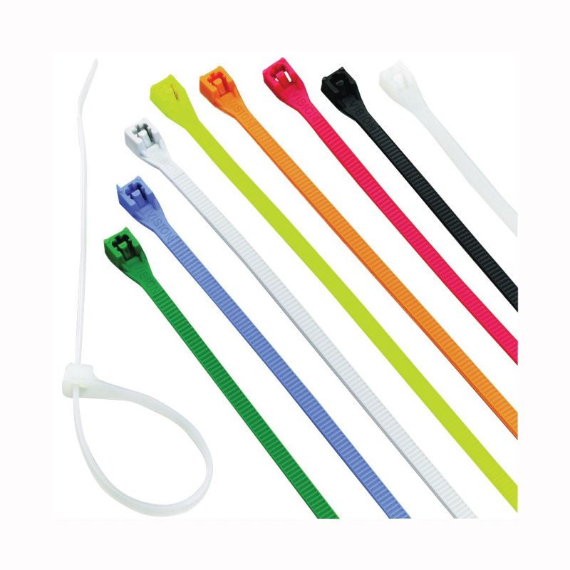 Calterm 73240 Cable Tie, 6/6 Nylon, Assorted Assorted