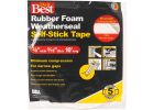 Do it Best Rubber Foam Weatherstrip Tape 3/8&quot; W X 5/16&quot; T X 10&#039; L, White