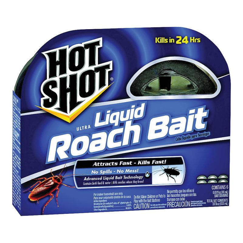 Hot Shot HG-95789 Roach Bait, Liquid Water White