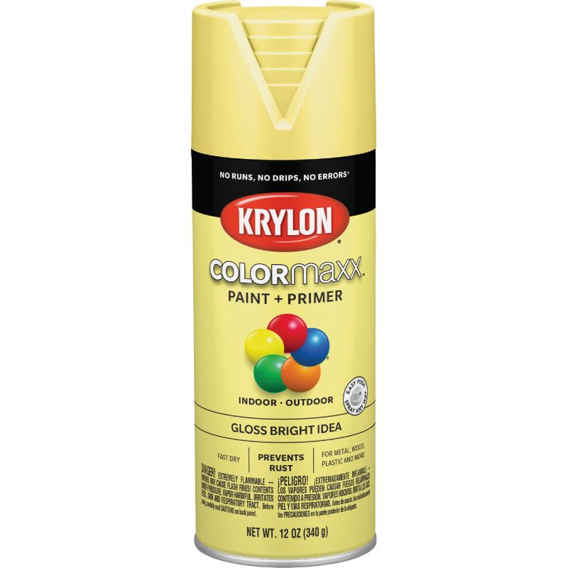 Krylon ColorMaxx Spray Paint + Primer Bright Idea, 12 Oz.