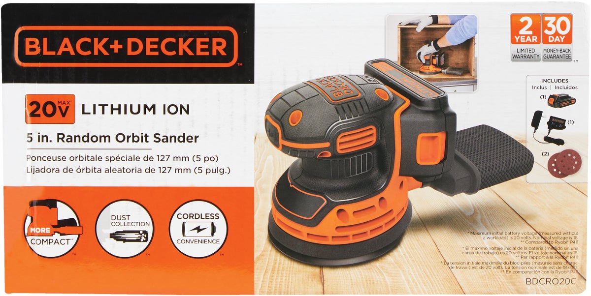 Black & decker cordless best sale orbital sander