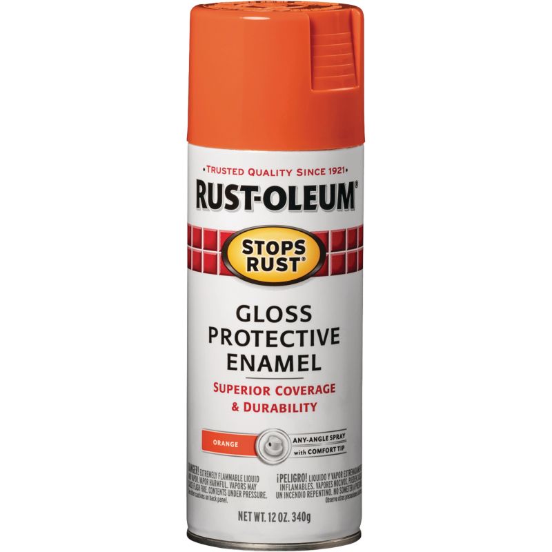 Rust-Oleum Stops Rust Protective Enamel Spray Paint 12 Oz., Orange