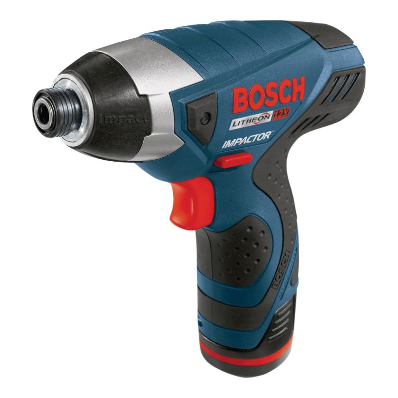 Bosch PS41-2A Impact Driver Kit, Battery Included, 12 V, 1.3 Ah, 1/4 in Drive, Hex Drive, 3100 ipm