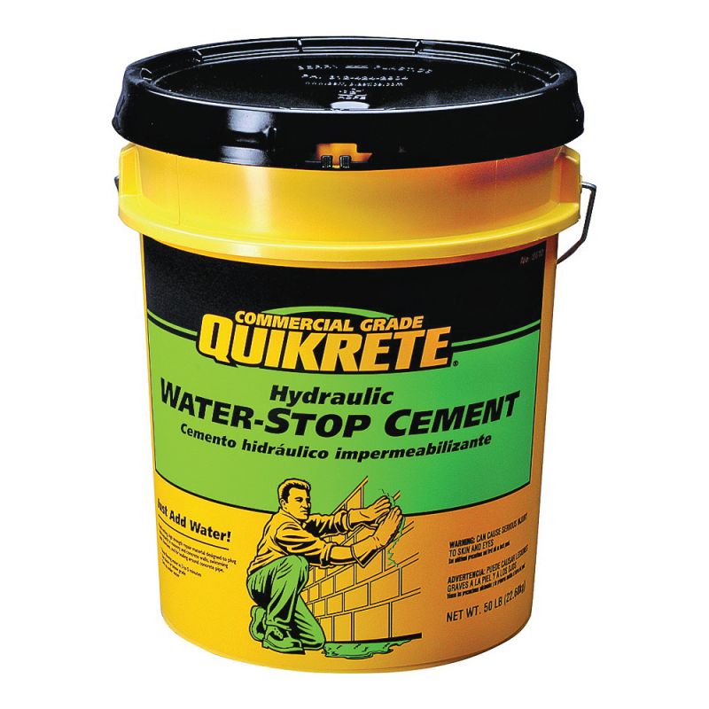 Quikrete 1126-50 Hydraulic Cement, Gray, Solid, 50 lb Pail Gray