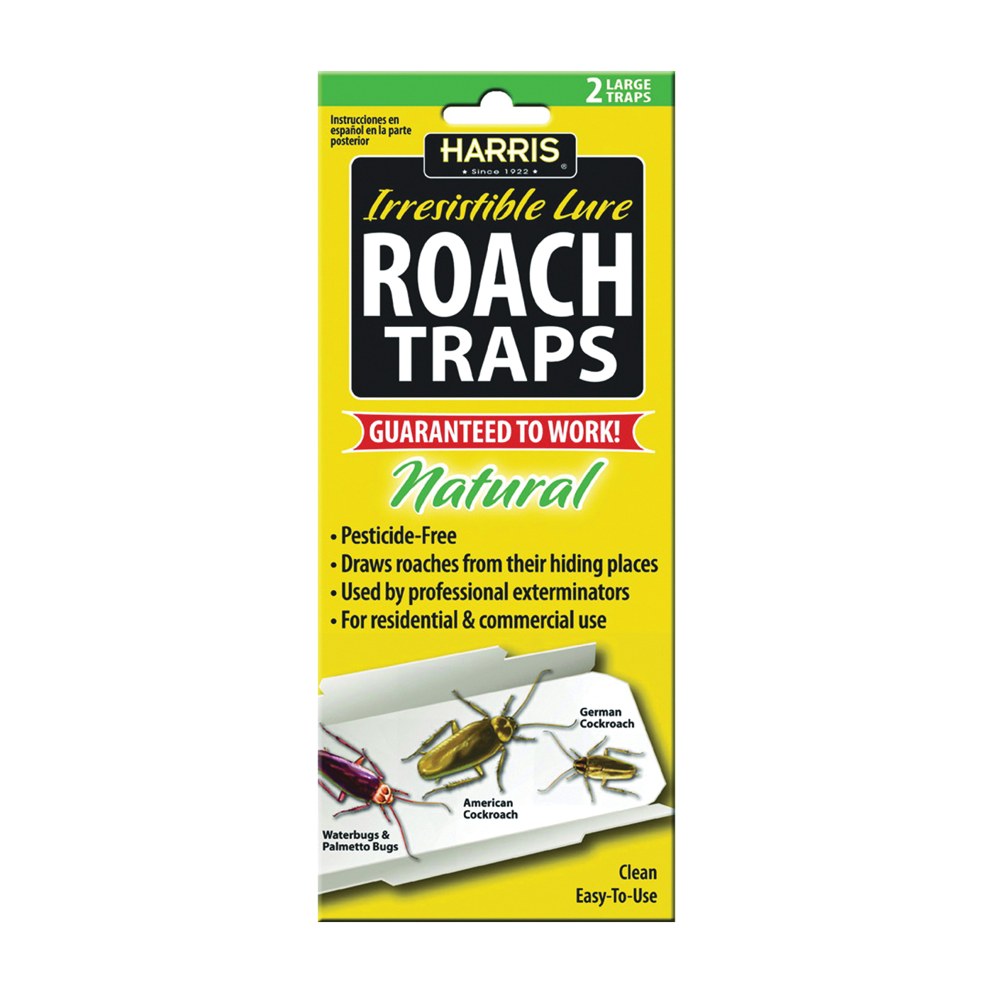 Harris Spider Traps, Irresistible Lure, Large - 2 traps