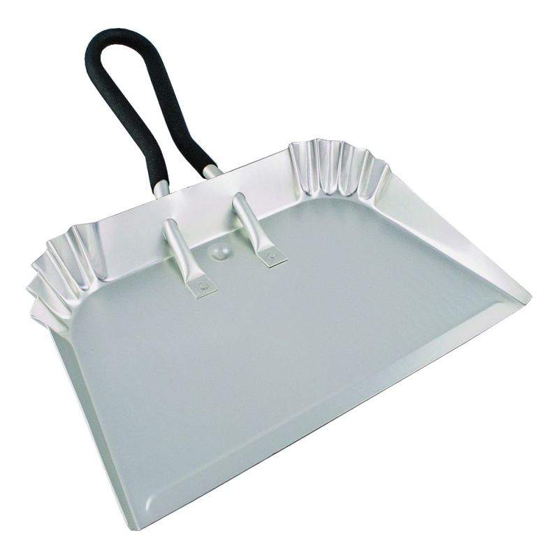 Simple Spaces DL-5010 Dustpan, 17-3/4 in L, 17 in W, Aluminum, Silver, Anodizing Silver