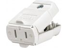 Leviton Hinged Cord Connector White, 15