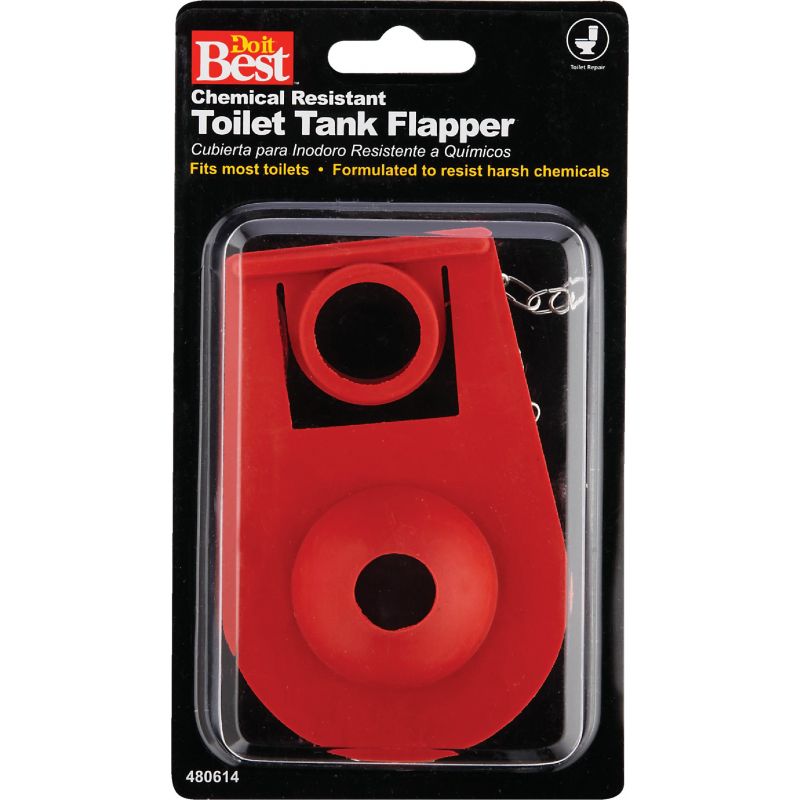 Do it Best Toilet Tank Flapper Universal, Red