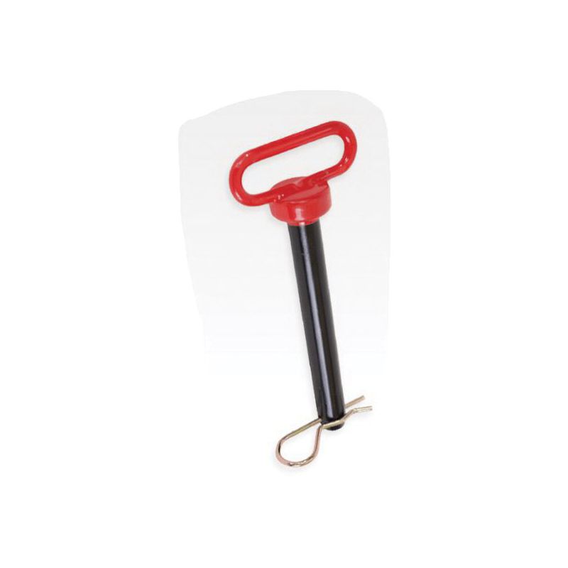 Koch 4011523 Hitch Pin with Hair Pin, 5 Hitch, 7/8 in Dia Pin, 6-1/2 in OAL, HCS/Vinyl, Powder-Coated Black/Red