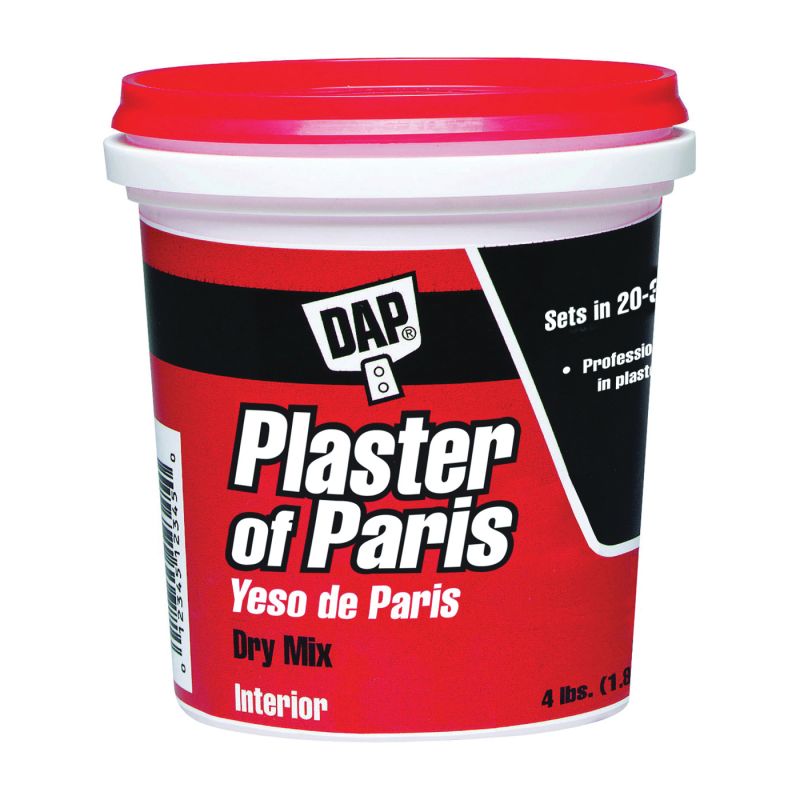 DAP 10308 Plaster of Paris, Powder, White, 4 lb Tub White (Pack of 6)