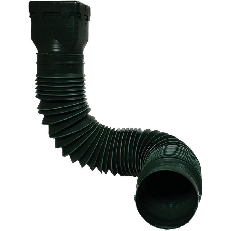 Spectra Metals Ground Spout Square End Downspout Extension Green