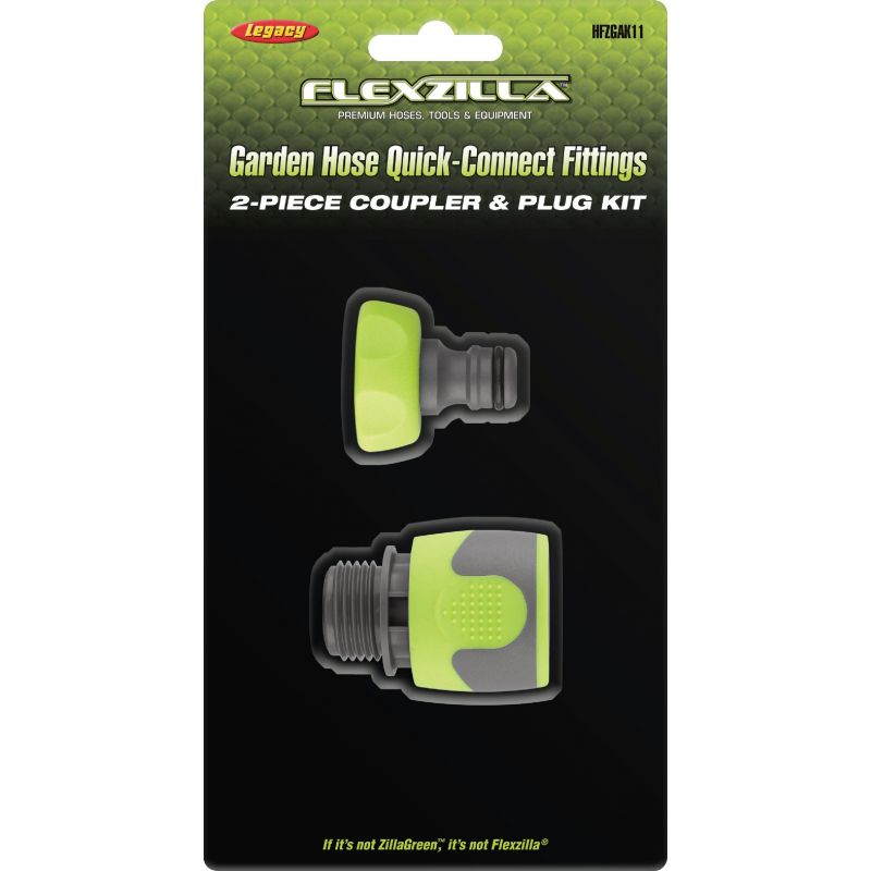 Flexzilla Standard Garden Hose 2-Piece Quick-Connect Coupler &amp; Plug Kit