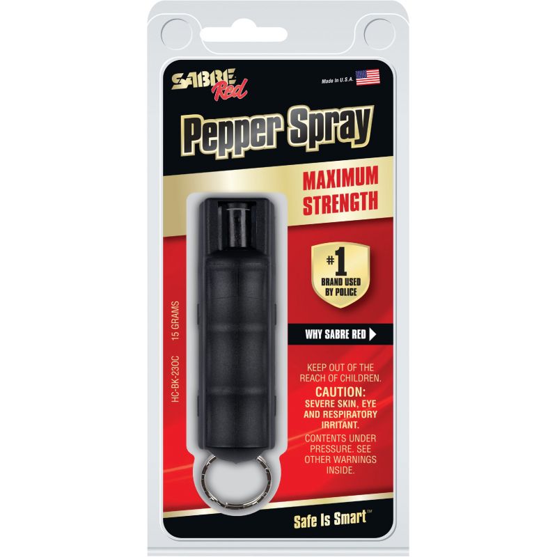Sabre Red Self-Defense Pepper Spray Black, 0.50 Oz.