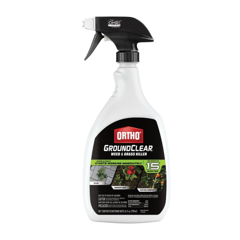 Ortho GROUNDCLEAR 4613406 Weed and Grass Killer, Liquid, Spray Application, 24 oz Bottle Clear