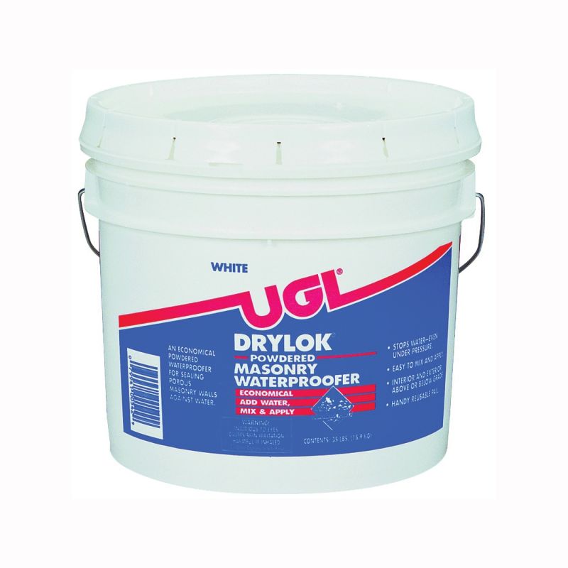 Drylok 00542 Powder Waterproofer, White, Powder, 35 lb, Pail White