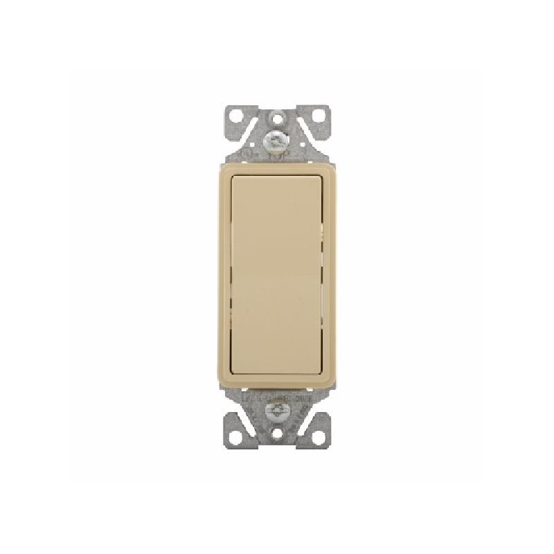 Eaton Wiring Devices 7503V-BOX Rocker Switch, 15 A, 120/277 V, Screw Terminal, Thermoplastic Housing Material Ivory