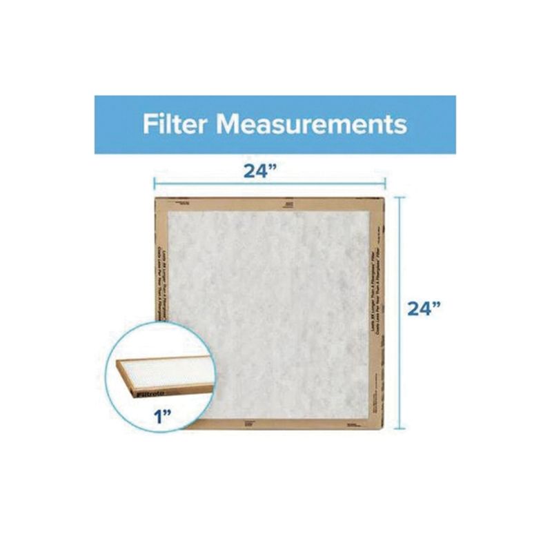 Filtrete FPL12-2PK-24 Air Filter, 24 in L, 24 in W, 2 MERV, For: Air Conditioner, Furnace and HVAC System (Pack of 24)