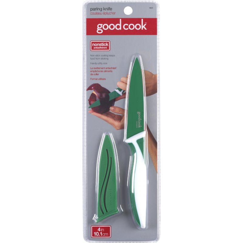 Goodcook Paring Knife with Cover Green
