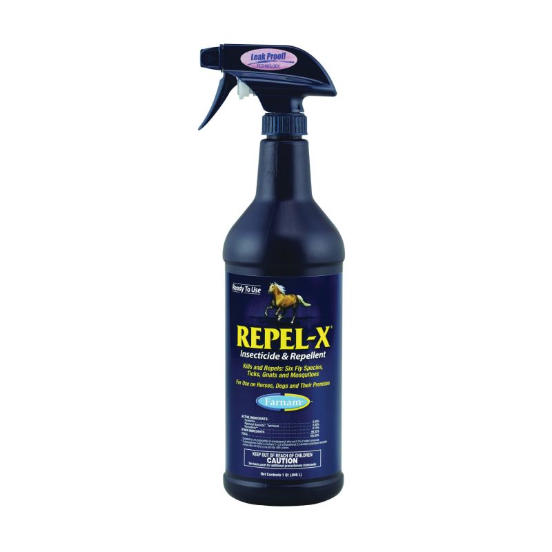 Farnam Repel-X 10330 Insecticide and Repellent, Liquid, Milky White, Citronella, 32 oz Milky White