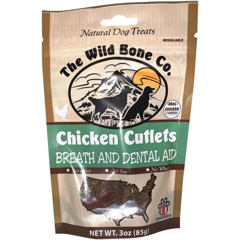 The Wild Bone Company Chicken Cutlets Breath &amp; Dental Aid 2.75 Oz.