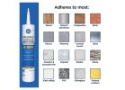 GE Siliconized Advanced Acrylic 2863819 Window &amp; Door Sealant, Clear, 1 to 14 days Curing, 10 fl-oz Cartridge Clear (Pack of 12)