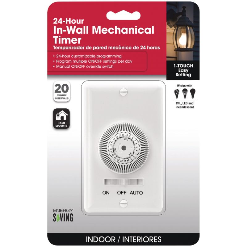 Prime 24 Hr. In-Wall Timer White, 15