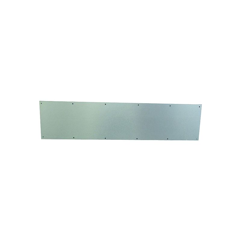 Schlage SC8400PA-619 8X34 Kick Plate, 34 in L, 8 in W, Aluminum, Satin Nickel